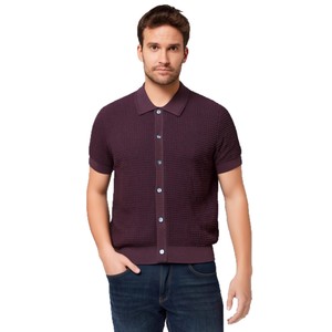 Camicia da uomo con colletto cubano alla moda <span class=keywords><strong>Cardigan</strong></span> lavorato a maglia camicia estiva Casual a righe verticali in maglia <span class=keywords><strong>Polo</strong></span> da uomo - Product Image 4