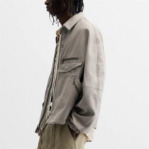 Veste de travail rétro américaine pour homme avec plusieurs poches pour le lavage et l'âge, possibilité de personnalisation - Product Image 5