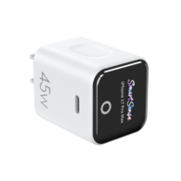 Chargeur d'écran 45W GaN PD à charge rapide, chargeur AI pour ordinateur portable, téléphone, tablette EN 50075 EN 62368