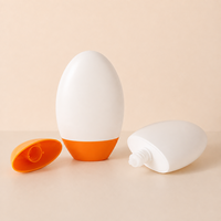Flacon en plastique PE de 50 ml avec embout applicateur, flacon de protection solaire pour crème isolante ou crème pour les mains, flacon de maquillage vide