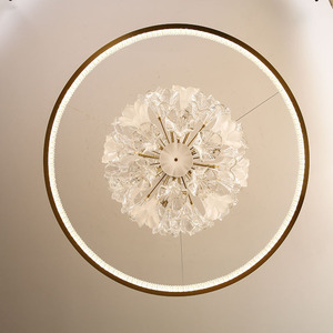 <span class=keywords><strong>Luz</strong></span> de lujo posmoderna minimalista cristal nórdico Morning Glory lámpara colgante para sala de estar dormitorio comedor - Product Image 3