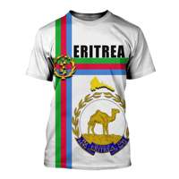 Nouveauté T-shirts imprimés avec le drapeau de l'Érythrée T-shirts en polyester érythréens pour hommes XS-4XL Maillots de football T-shirt personnalisé avec logo