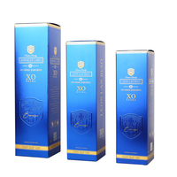 Boîtes d'expédition pliables jetables pour vin, pour une bouteille, avec logo personnalisé imprimé, en carton, pelliculage mat à chaud or, emballage avec éponge