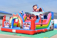 Château gonflable commercial extérieur de grande taille 6*8m, prix bas en Chine, aire de jeux extérieure pour enfants