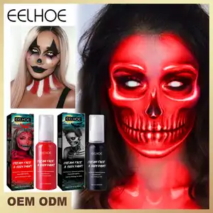 EELHOE-Peinture parfaite pour Halloween, ensemble de crème pour le visage, à base d'eau, pour le maquillage du corps, sans danger pour les enfants