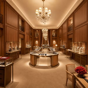 High End Jewelry Watch Shop Interior Decoration Stainless Steel Showcase Central Island Custom Display Furniture - Product Image 2