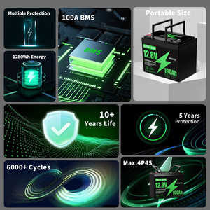 US WAREHOUSE Shipping 12V 100Ah Battery Lithium Battery Built in 100A Smart BMS, for RV,,Camping Fishing DATOUBOSS DT12-100 12v - Product Image 4