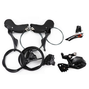 Groupe de frein à disque hydraulique <span class=keywords><strong>Shimano</strong></span> <span class=keywords><strong>105</strong></span> R7120 2x12s avec manettes R7120, freins R7170, dérailleur avant et arrière R7100 pour vélo de route - Product Image 1