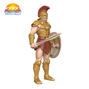 Figurine de chevalier spartiate en résine de haute qualité personnalisée avec épée et bouclier Statue de décoration de guerrier vintage en gros - Product Image 1