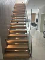 Escalier à double poutre ouverte pour les petites maisons duplex