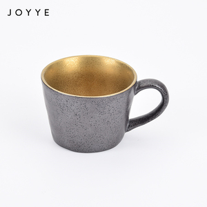 Joyye Sang Trọng Mạ Vàng Gốm Sứ Mugs Độc Đáo Shaped <span class=keywords><strong>Glaze</strong></span> Với Lốm Đốm Mug Ly - Product Image 2