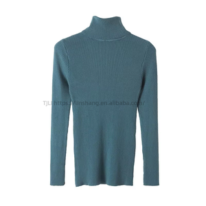 Suéter de Punto de Cuello Alto para Mujer, Otoño/Invierno, Manga Larga, Color Sólido, Capa Base, a la Moda - Product Image 6