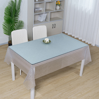 Nappe de table transparente givrée en PVC RNPT, imperméable, en vinyle, facile à nettoyer, protection pour table à manger