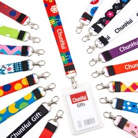 CH Wholesale Sublimation Printing Polyester Lanyards With Logo Custom Certification Keychain OEM ODM ECO Promotion Event Gifts