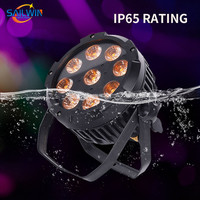 Projecteur LED sans fil IP65 étanche 9x18W RGBWA UV 6-en-1 sur batterie avec contrôle Wi-Fi et DMX pour événements extérieurs et mariages