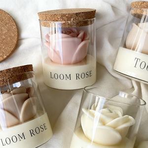 Vela de Cera de Soja Ecológica, Personalizable con Logotipo, Vela de Tulipán, Artículos de Decoración para el Hogar con Tapa, Vela de Vidrio de Lujo - Product Image 4