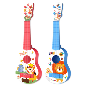 Popular 17 pulgadas Animal cuatro cuerdas dibujos animados <span class=keywords><strong>ukelele</strong></span> juguete principiante niños violín <span class=keywords><strong>ukelele</strong></span> para niños niñas herramienta de aprendizaje educativo - Product Image 2