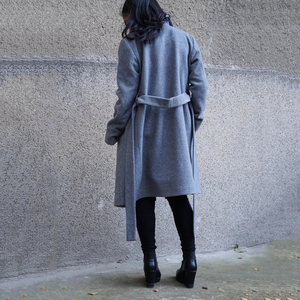 Manteau en laine à ceinture pour femmes grande taille MIYING FASHION - Manteau d'hiver surdimensionné pour un port quotidien en extérieur chaud - Product Image 4