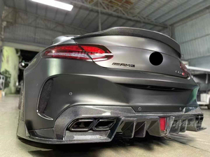 Parachoques trasero de fibra de carbono estilo IMP para Merceder Benz W205 <span class=keywords><strong>AMG</strong></span> C43 <span class=keywords><strong>C63s</strong></span> <span class=keywords><strong>Coupe</strong></span> 2015-2021 Kit de cuerpo de difusor de parachoques trasero de carbono - Product Image 5