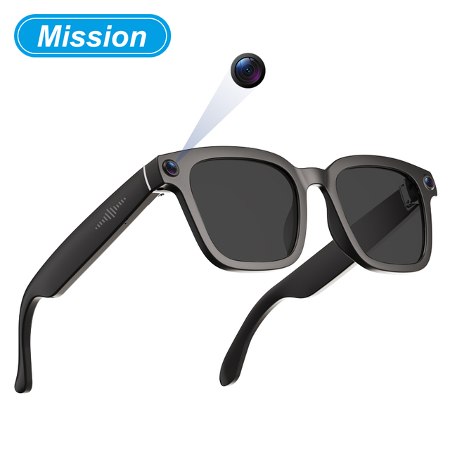 Fashion AI Camera Glasses AI Voice Control 8MP HD 1200P 2GB (16 Built) Photo & Video Capture V03
