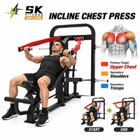 Machine de musculation inclinée à charge libre pour press à la poitrine, vente en gros directe usine SK Chine, fournisseur OEM ODM