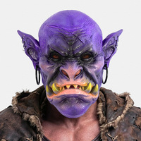Nuevo Disfraz de Halloween con Patrón Geométrico, Talla Única, Máscara de Bruja de Warcraft, Accesorio para Cosplay y Fiestas