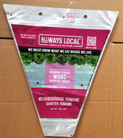 Sac en plastique triangulaire personnalisé avec logo, pour légumes, avec trous de ventilation, emballage transparent pour légumes à feuilles fraîches