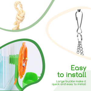 Nobleza ของเล่นนก4แพ็คพร้อมเชือกคอตตอนสำหรับแขวนกรงอุปกรณ์สำหรับนกพรีเมี่ยม - Product Image 4