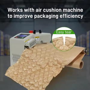 Giấy Kraft bọc bong bóng cuộn thân thiện với môi gói giấy bong bóng cuộn thay thế cho bong bóng đệm bọc cho vận chuyển - Product Image 4