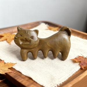 Peine de masaje de madera Natural <span class=keywords><strong>Popular</strong></span> de nuevo diseño 2025, masajeador de mano en forma de tigre para niños, cuidado de masaje de cabeza sin caja - Product Image 3