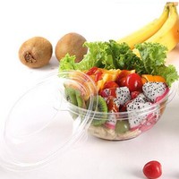Vente en gros Blister personnalisé Récipients à emporter Garder au frais Récipient à salade de légumes Emballage Boîte à salade jetable