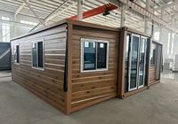 Maison conteneur extensible et respirante de 20 pieds, à double aile, pliable, modulaire, portable, pour chantier de construction, bâtiment préfabriqué personnalisé