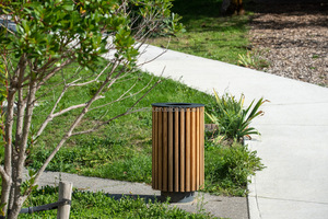 Giải Trí Ngoài Trời Kim Loại Thùng Rác Bin Công Cộng Thùng Rác Ngoài Trời Thùng Rác Có Thể Kim Loại Chất Thải Thùng Rác Cho Thành Phố Lớn Bằng Gỗ Thùng Rác - Product Image 5