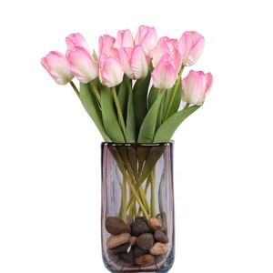 ดอกทิวลิปประดิษฐ์สัมผัสเหมือนจริง QiHao สำหรับงานแต่งงาน ตกแต่งบ้าน - Product Image 1