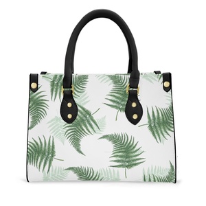 Cetak Digital sublimasi 3D kustom Pulau Fashion Palapalai pakis pola cetak Ms Pu tas tangan cetak sesuai permintaan - Product Image 1