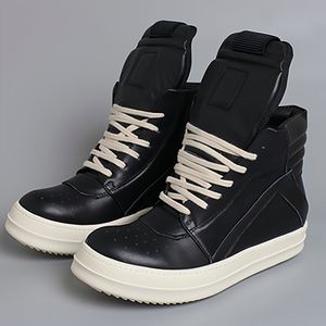 Zapatillas de Hombre de Alta Calidad 2026, Zapatillas Bajas para Mujer, Negras con Cordones, Diseño de Lujo, Cuero Owens, Suela Gruesa, Botas Casuales Planas Ricks - Product Image 6