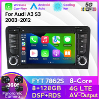 MEKEDE 8core voiture lecteur dvd Radio stéréo GPS WIFI petit écran pas de contrôle machine pour Audi A3 S3 2003-2012 7 pouces