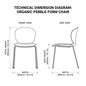 Chaise de bibliothèque de style nordique en gros, siège ergonomique moderne pour salle de lecture universitaire et salon - Product Image 6