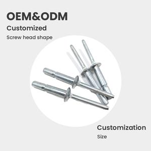 4mm M4x14mm acero brillante Chapado en Zinc cabeza avellanada Split Drive <span class=keywords><strong>ancla</strong></span> remache ciego métrico Pop remaches para aplicación de MDF - Product Image 3