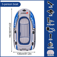 Bateau de pêche gonflable populaire en PVC pour 2 personnes avec ensemble de pagaies pour l'aventure en mer ou l'utilisation de bateaux à air Catégorie Bateaux à rames