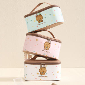 Trousse de maquillage imperméable Beilian, grande capacité, rectangulaire, pour voyage, rangement de maquillage, vert, rose, beige - Product Image 5