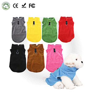 بيع مباشر من الشركة المصنعة سترة كلب بلون صلب قابلة للتخصيص كلاسيكية دافئة مصنوعة من البوليستر المتين - Product Image 1