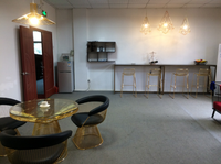 Fil d'acier simple carré bois marbre haute tables de bar