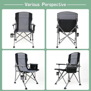 كرسي شاطئ محمول مخصص للنزهات والرحلات الخارجية والتنزه وصيد الأسماك في الحدائق والشواطئ، كرسي تخييم قابل للطي مع حامل أكواب - Product Image 3