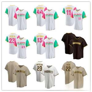 Maillot de baseball personnalisé # 23 - Inspiré de l'équipe de San <span class=keywords><strong>Diego</strong></span> - Nom et numéro personnalisés - Uniforme de sport respirant et cousu pour hommes - Product Image 1