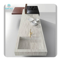 Dalles de surface solide en acrylique modernes de qualité supérieure pour comptoirs de cuisine, salles de bain, dessus de table et dessus de meuble-lavabo - Usage commercial et résidentiel
