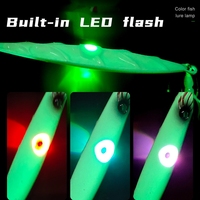 Nouveau Design 100g-250g de piège à poisson intégré, lampe de vitesse coulante, leurre de pêche lumineux en métal, jigging Vertical, appât pour poisson au plomb