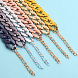 Bracciale Acrilico Lucido Personalizzato con Catena Metallica Colorata Stile Hip-Hop, <span class=keywords><strong>Accessori</strong></span> CCB Colorati per Feste, Miglior Prezzo - Product Image 4