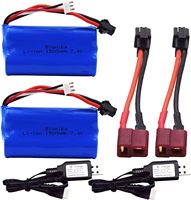 Baterai Cair Blomiky 2-Pack 7.4V 1500mAh dengan 1000 Siklus dan Suhu Operasi -20~+60