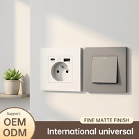 BENDI C29 Panneau de prise murale modulaire standard britannique pour hôtel, modules interchangeables d'alimentation, USB, RJ45, téléphone, TV, 16A 250V, PC givré
